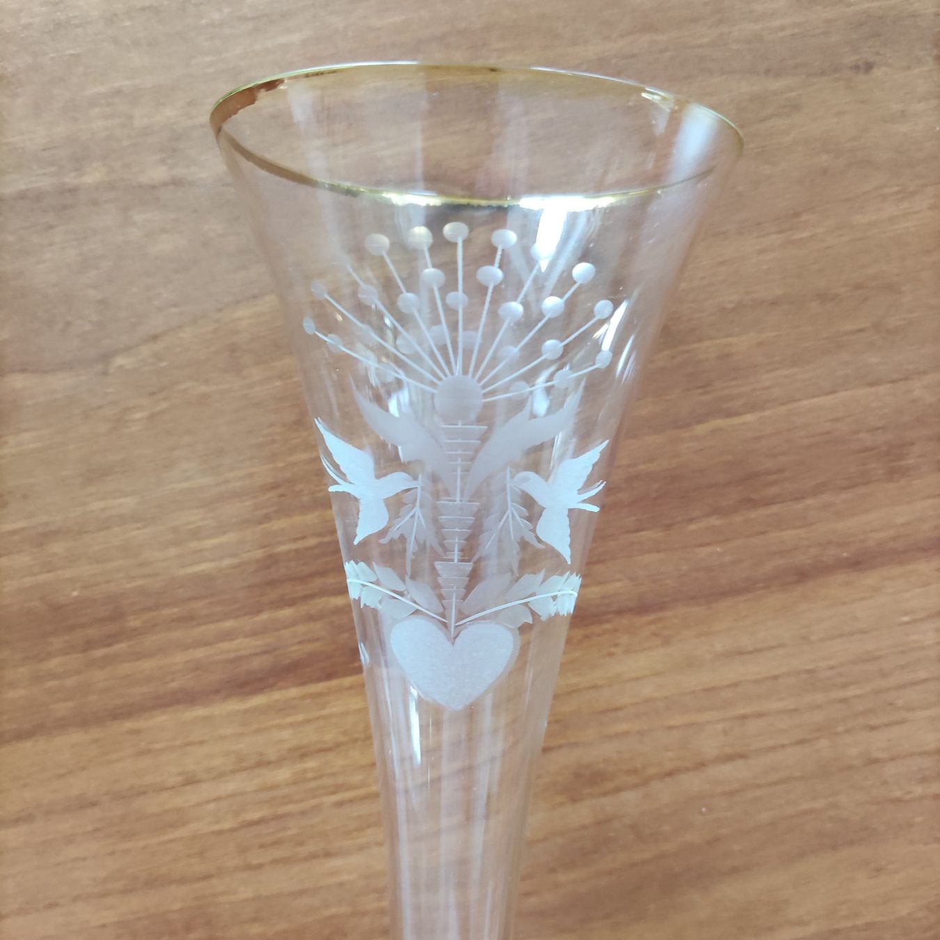 Bicchieri: Champagner Glas mit Hochzeits Motiv – Usato da Solothurn venduto da Csw1 2