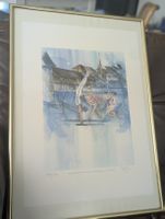 Original Lithografie von René Villiger, 1991, Schweiz 