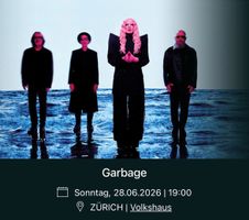 Garbage Konzert Zuerich 28.06.2026 Volkshaus