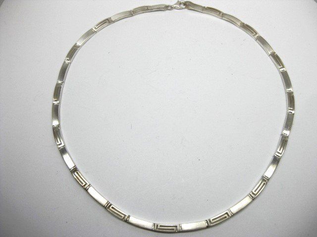 Catenine: Vintage Kette Collier Silber 925 Labyrinth Muster 45 cm – Usato da Ermatingen venduto da Decovin 3