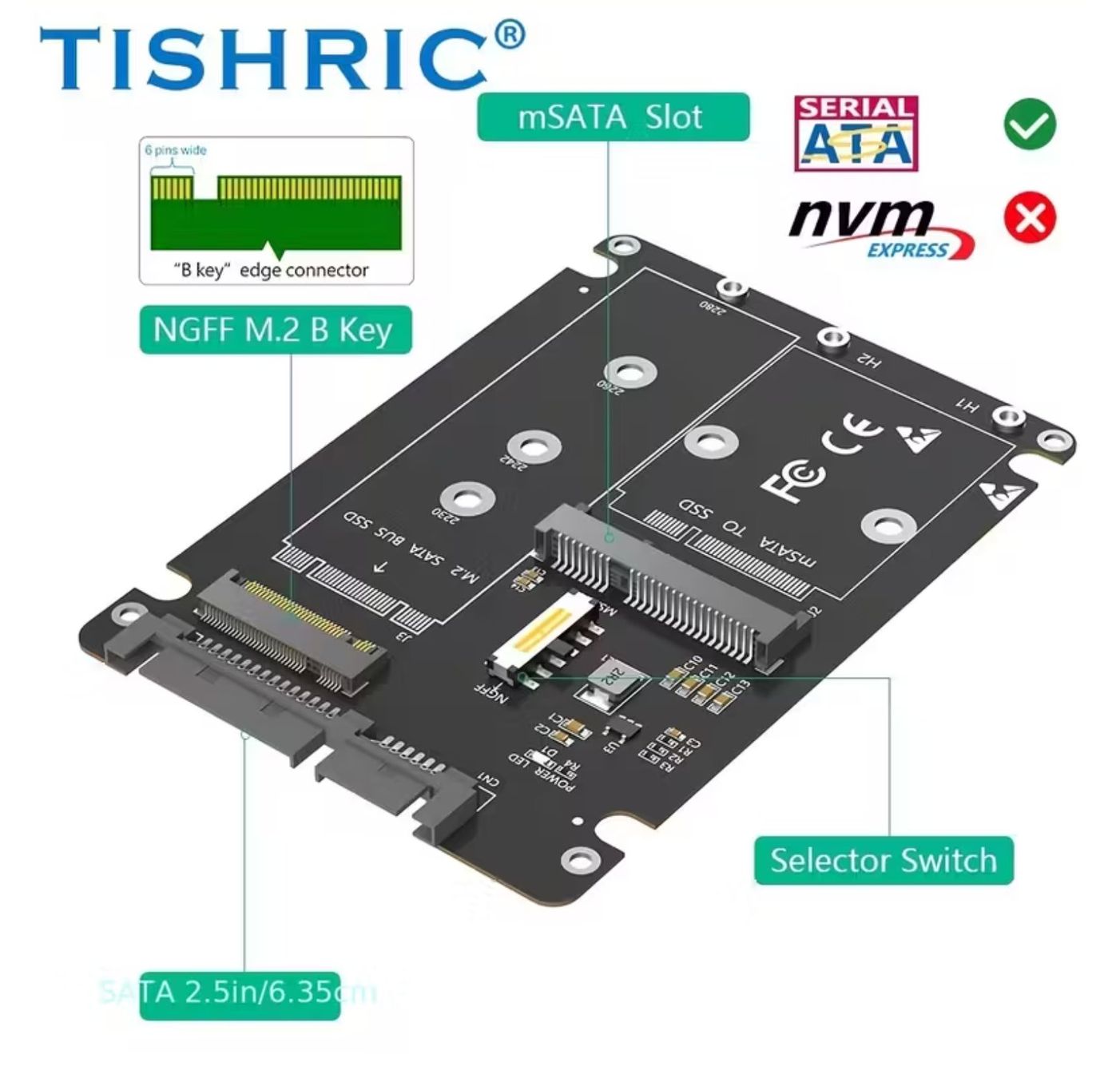 Unità & Adattatore: MSATA SSD zu 2.5 SATA3 Adapter mit Kunststoffgehäuse – Nuovo e nell'imballaggio originale da Mels venduto da Zeppelin08 1