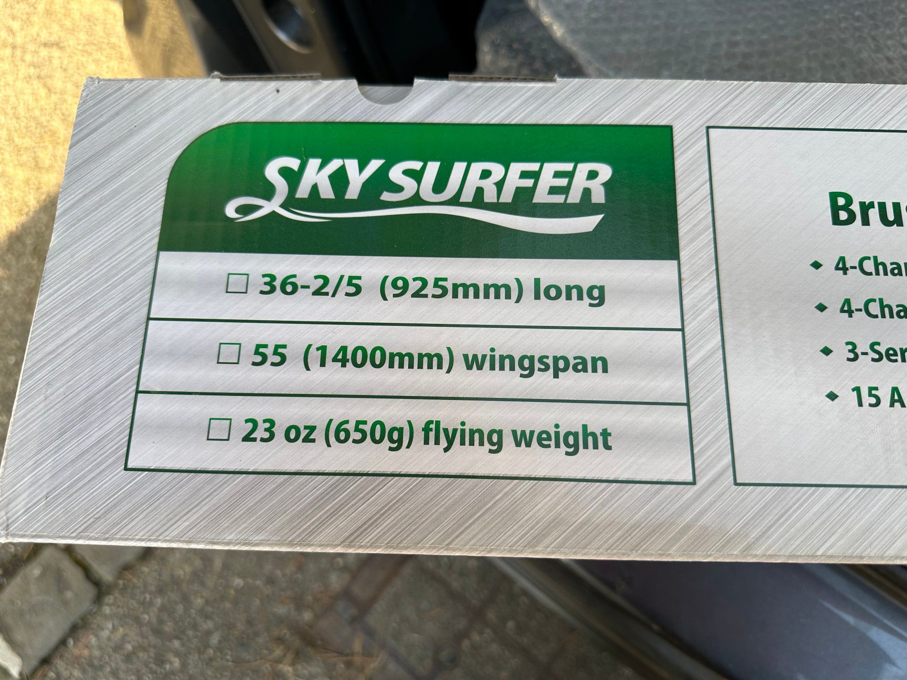 Modellismo RC: Planeur rc sky surfer Blitz rc kit nu – Nuovo e nell'imballaggio originale da Trélex venduto da Arnaudyak 2