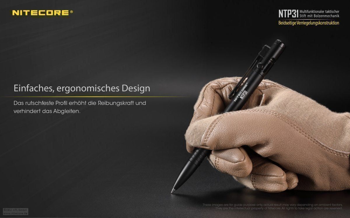 Penna & Evidenziatori: Tactical Pen NiteCore NTP31 aus Alu – Nuovo e nell'imballaggio originale da Grüningen venduto da Prolumin 5