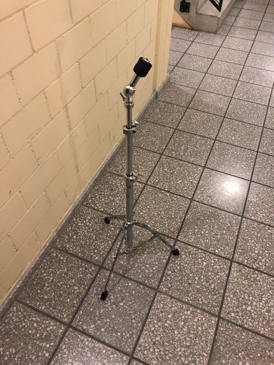 Beckenständer Für Schlagzeug - 25 Mm Aufnahme, Einstrebig, Verstellbare Höhe, Zusammenklappbar, Für Jazz Und Standard-Drums