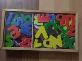 Lettere e numeri in legno colorati magnetiche gioco bambini