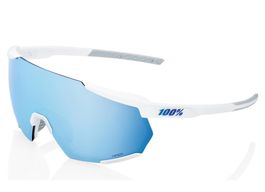 100% Racetrap 3.0 Matt Weiß, HiPer Blau Sportbrille, Velo