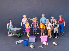 11 Schleich Hof Stall Menschen Bauernhof Pferdehof Figuren
