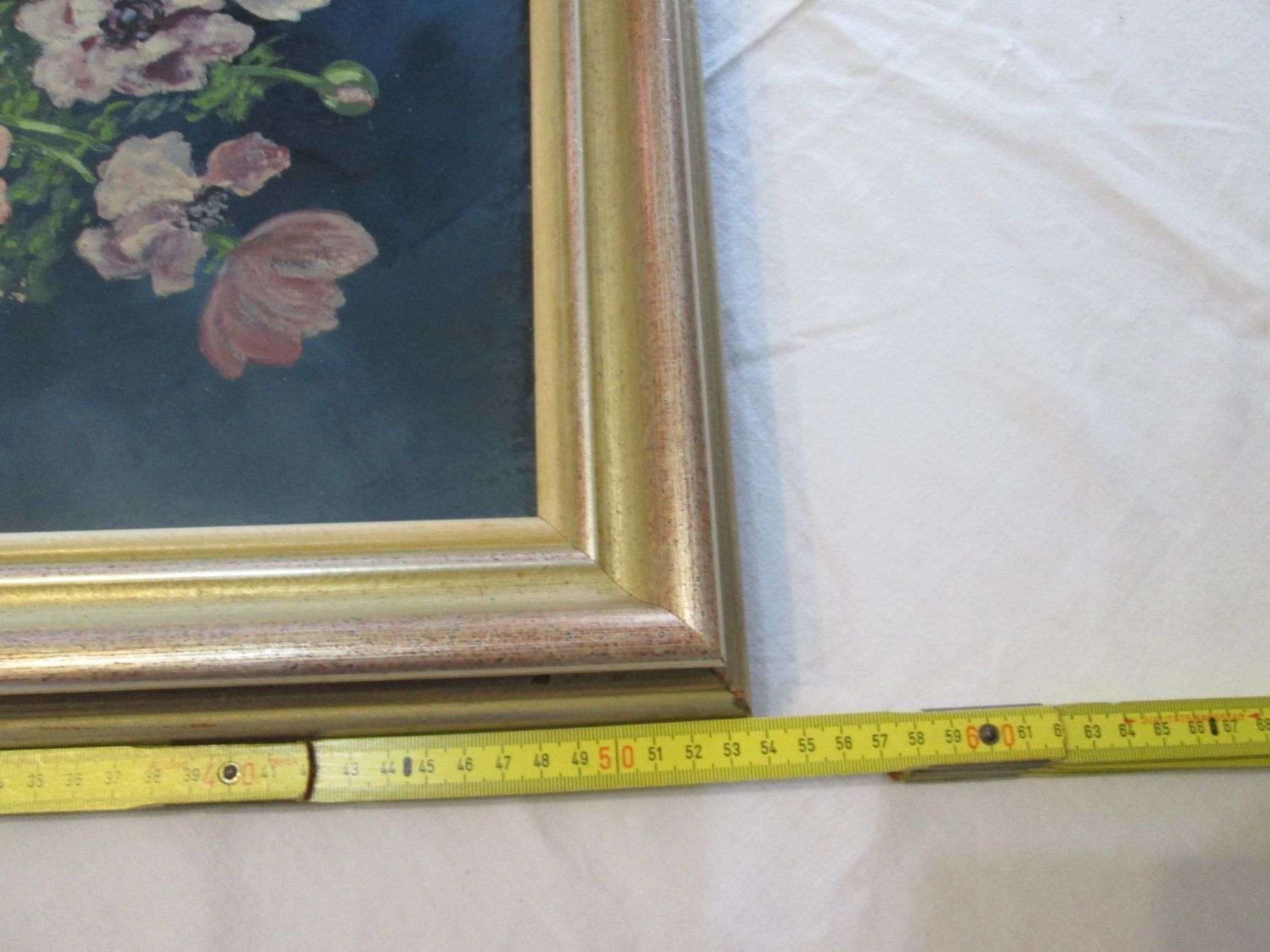 Tele & Cornici: Tableau floral signé "Semoni" encadré. – Usato da La Chaux-de-Fonds venduto da Marteaux 5