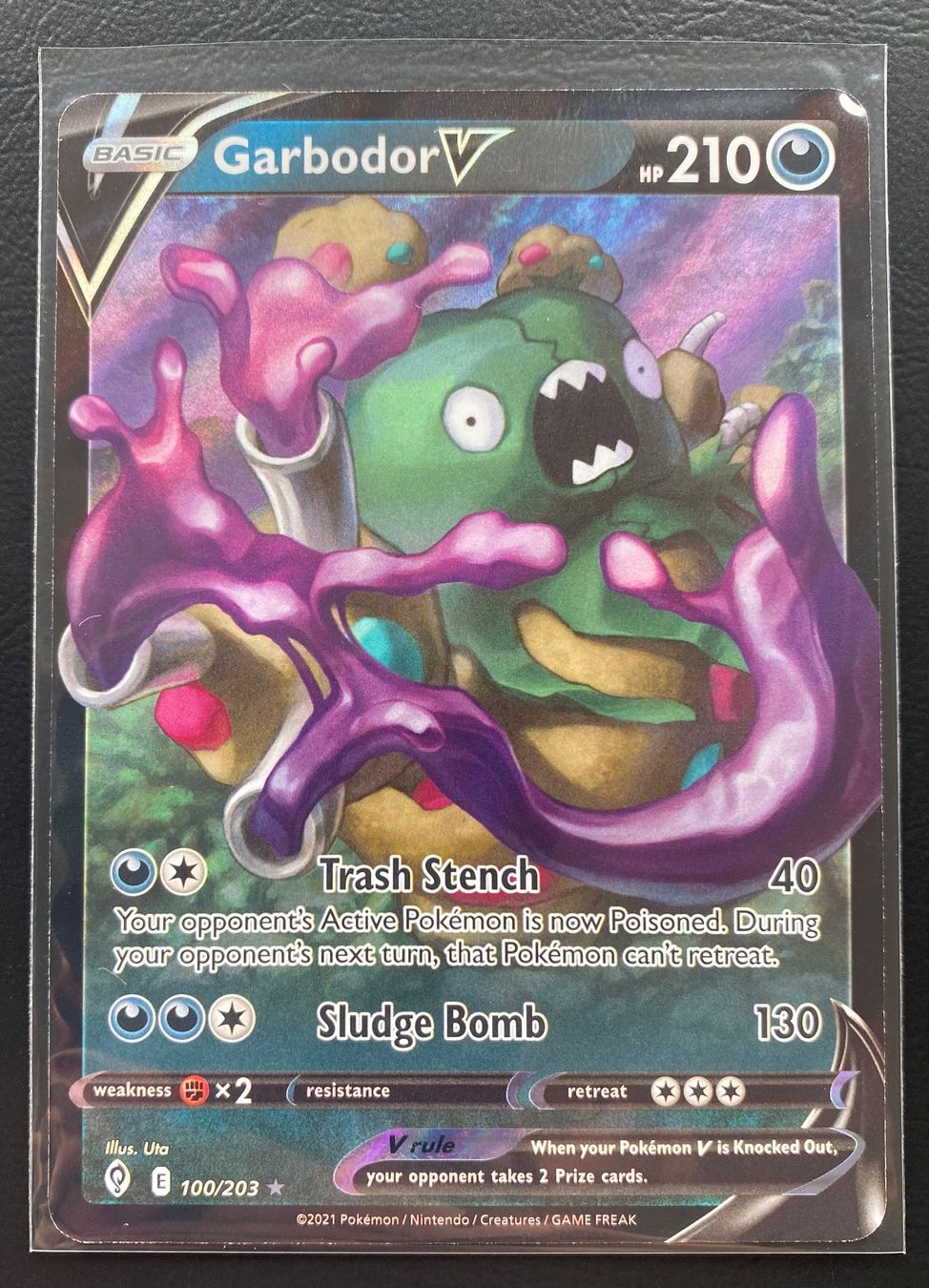 Pokémon Sammelbilder & Trading cards: Garbodor V 100/203 - Evolving Skies – Gebraucht aus Lugano von