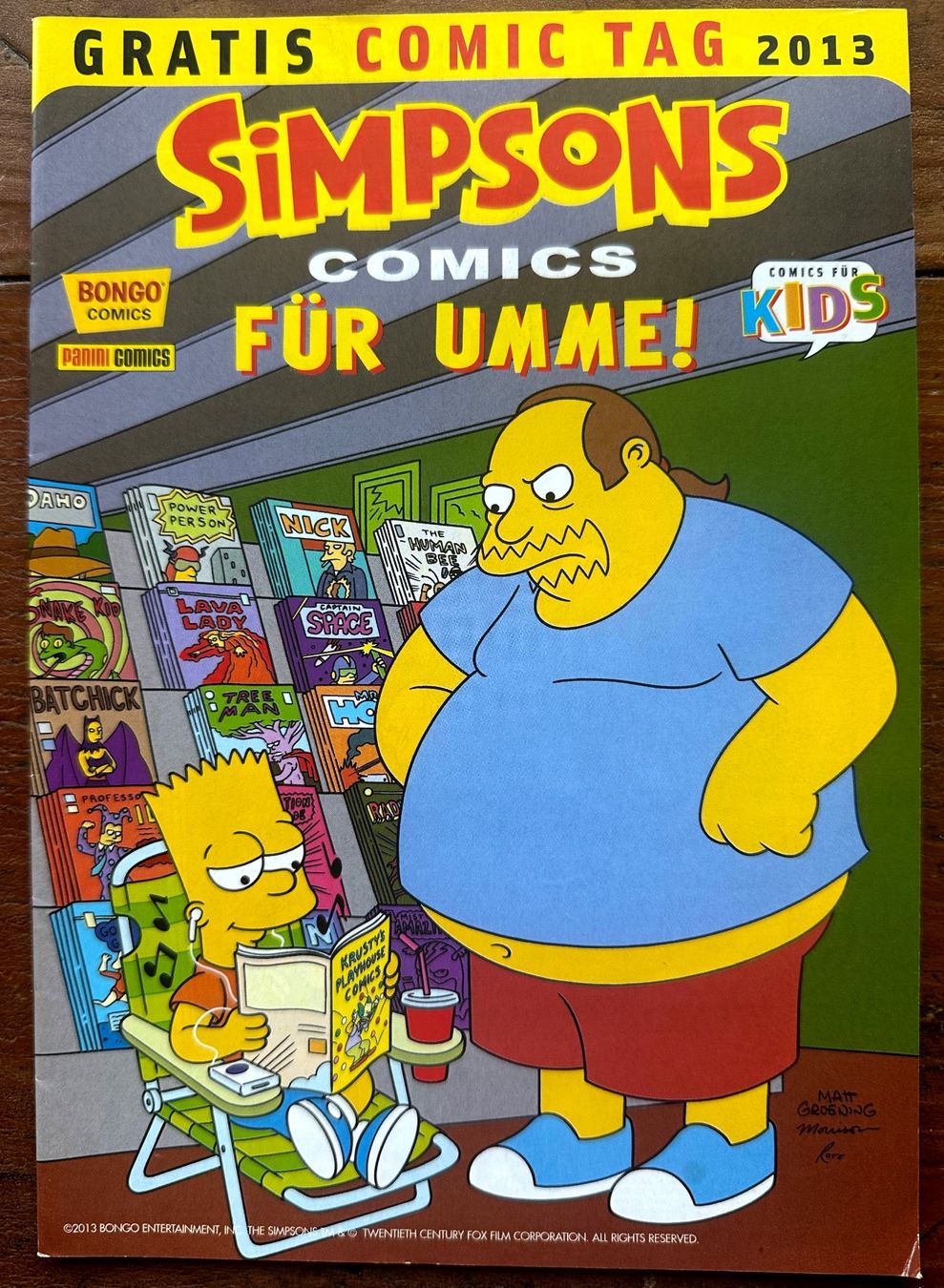 Comics: Simpsons Gratis Comic Tag 2013, hunderte Comics ab 1.- – Gebraucht aus Seltisberg von quadartswiss