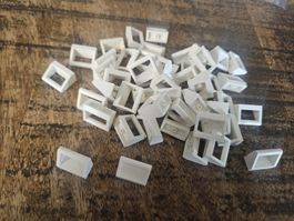 lego 2432 lot de 50 pièces White Tile, Modified 1 x 2