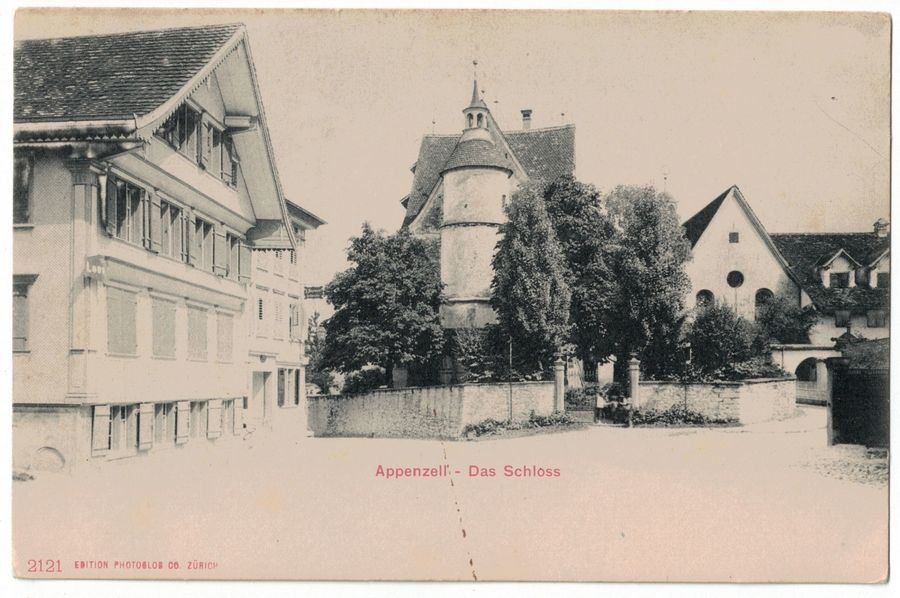 Cartoline postali: Appenzell, das Schloss, um 1900 – Usato da Frauenfeld venduto da POML