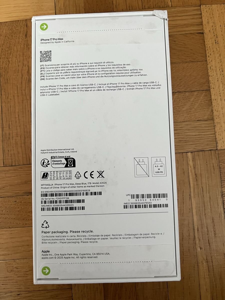 Apple Handys / Smartphones: IPHONE 17 Max – Neu und originalverpackt aus St. Gallen von sanktgallen01