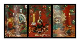 BUON NATALE ! "Fantaisie Table de Fête" (Lot de 3x C.P.)