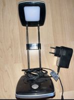 LED Schreibtischlampe schwarz-silber, dimmbar