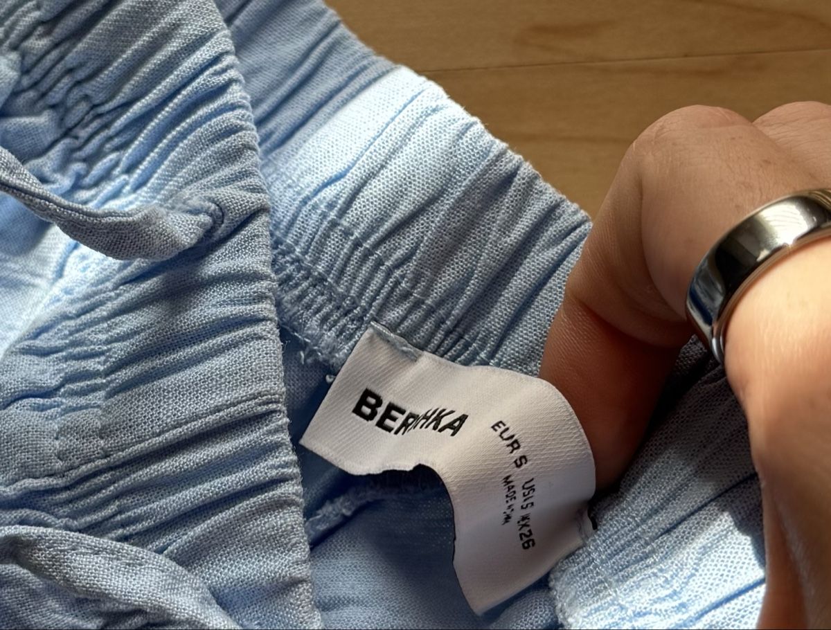 Bershka Pantaloni: Bershka Leinenhose blau, Grösse S – Nuovo (secondo la descrizione) da Tuggen venduto da jess_gls06 1