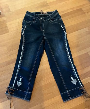 Marjo Trachtenjeans Damen Gr. 38 – Hirsch Herz