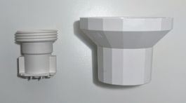 Douille de plafond E27, blanc