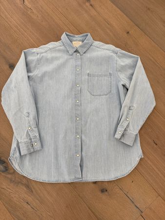 Sézane Jeanshemd, Gr. 34, hellblau, neu!