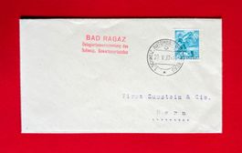 SGV USAM SCHWEIZ GEWERBEVERBAND SONDERSTEMPEL BAD RAGAZ 1937