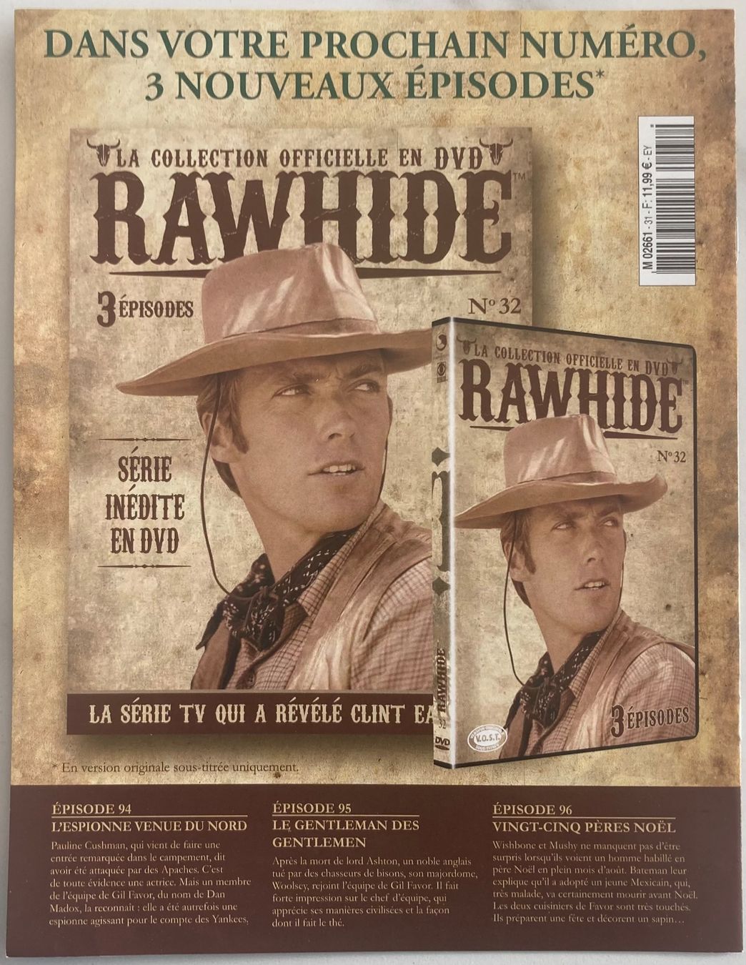Tutti i DVDs: CLINT EASTWOOD - RAWHIDE N°31 – Usato da Poliez-Pittet venduto da Newtown-Records 2