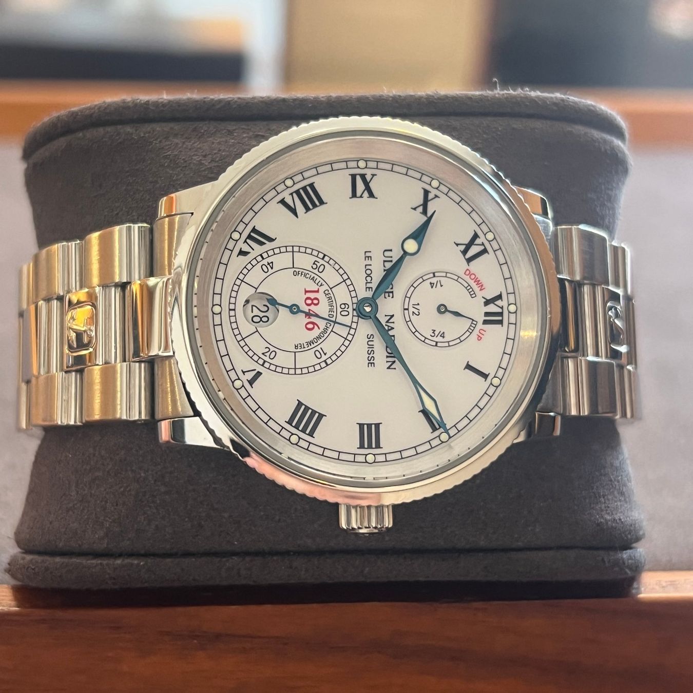 Ulysse Nardin Montres: Ulysse Nardin Marine White Dial Full Set 263-22 – D'occasion à Carouge GE par Watchaser 6