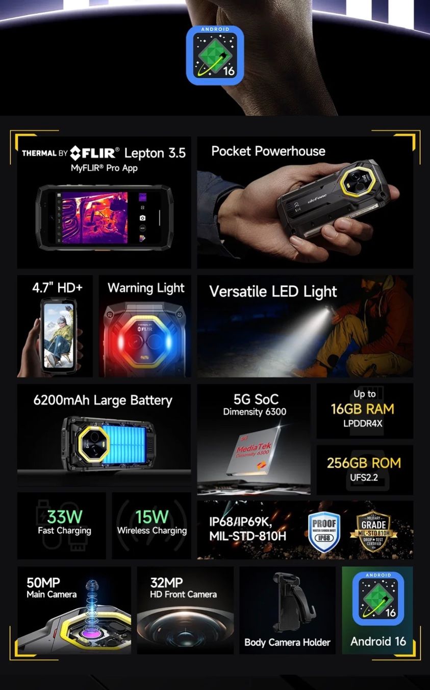 Ulefone Telefoni cellulari / Smartphones: Ulefone 20T Mini Pro (w/ thermal camera) – Usato da Konolfingen venduto da Tom-3735 1