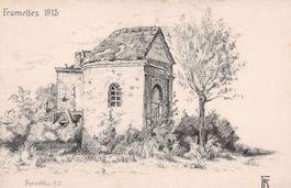WK I - Fromelles, Kapelle, Skizze K. Freytag, 1915