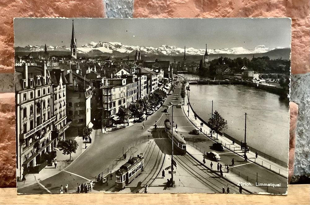 1961-alte-foto-ak-limmatquai-z-rich-tram-oldtimer-gebraucht-in