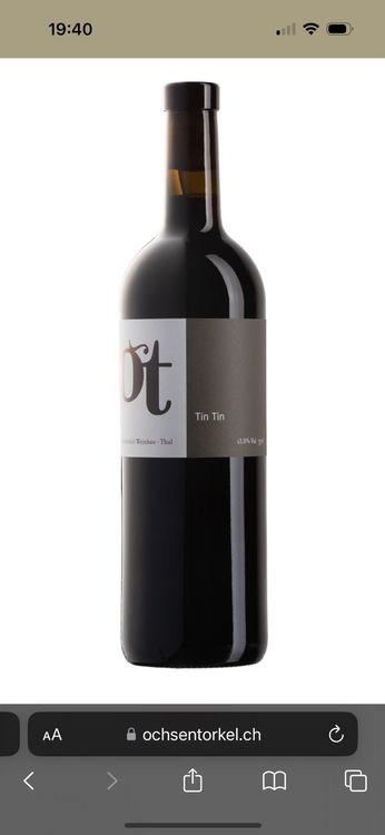 tin tin Ochsen Tobel Rotwein Cuvée 13,8% AOC St. Gallen (Neu und ...