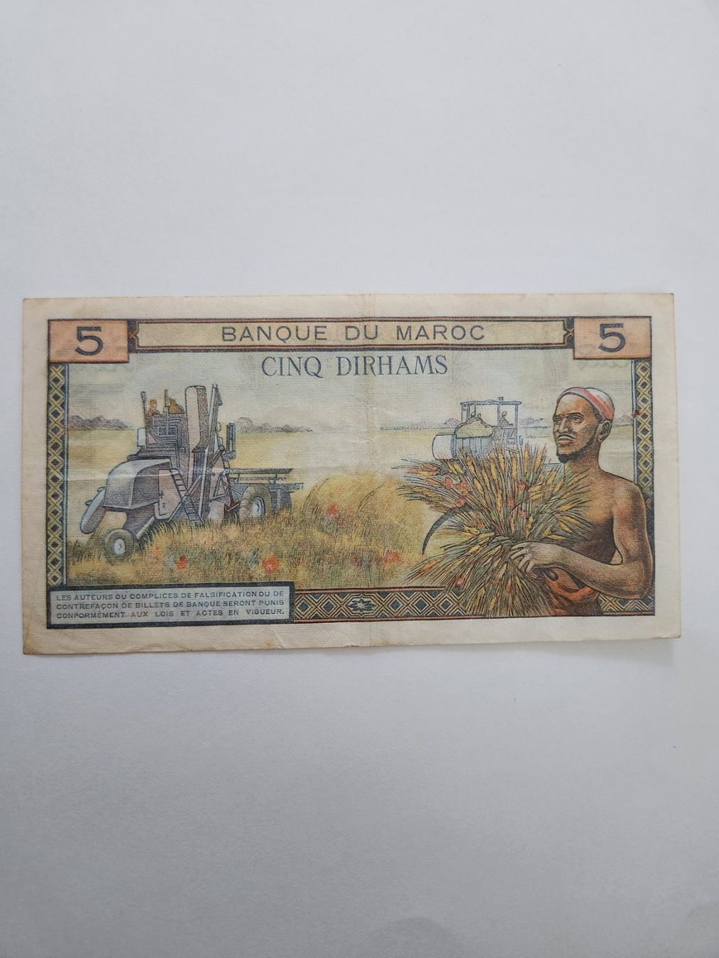 Banconote: Banknote Marokko 5 Dirhams Banque du Maroc – Usato da Oftringen venduto da Leleni 1