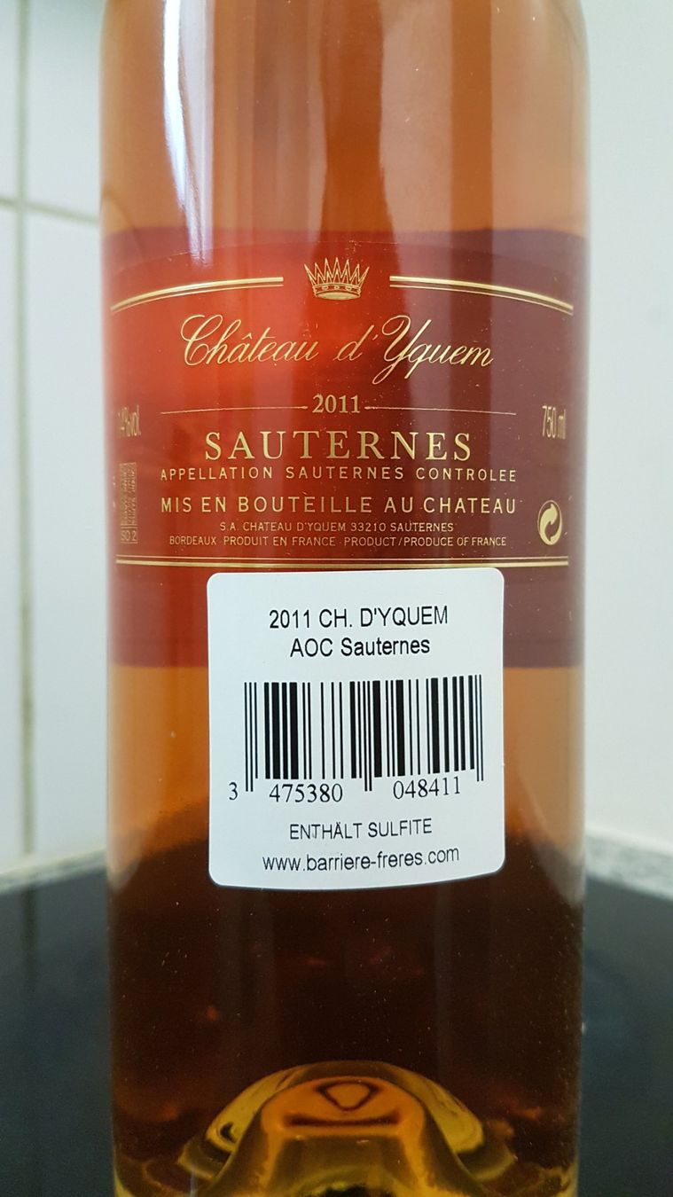 Yquem Vino: Chateau d'Yquem 2011 – Nuovo (secondo la descrizione) da Grenchen venduto da poggione 5