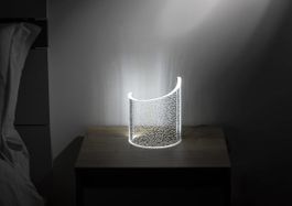 Vesta Design-Tischlampe HALF Abstract