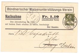 Entier postal privé au départ de Chur le 2.VIII.18