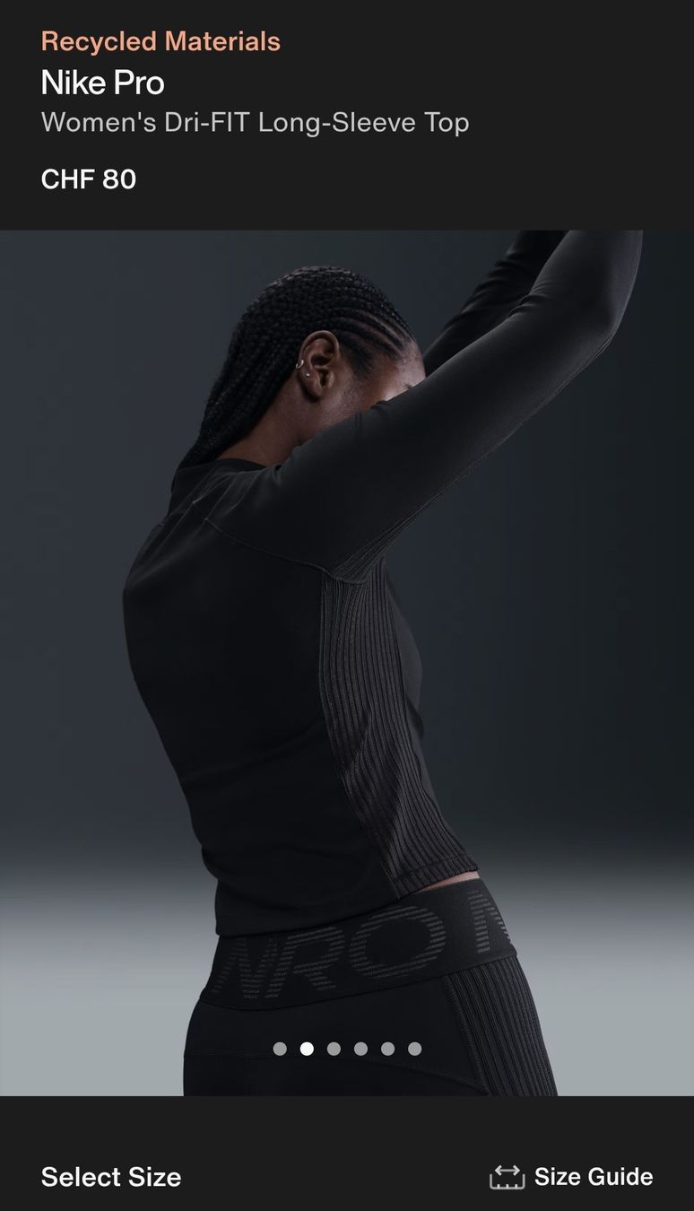 Nike Tops: NEU - Nike Pro Long-Sleeve Top - black – Neu und originalverpackt aus Villars-sur-Glâne von Thalimey 2