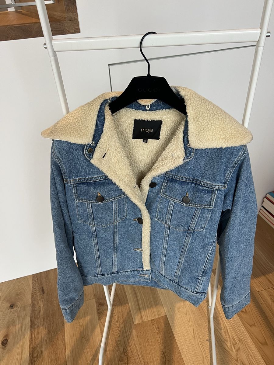 Giacche: Veste en jean Maje T36 doublée mouton – Nuovo (secondo la descrizione) da Lutry venduto da roxypoxy