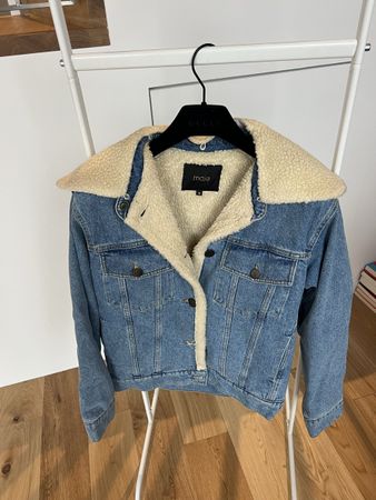 Veste en jean Maje T36 doublée mouton
