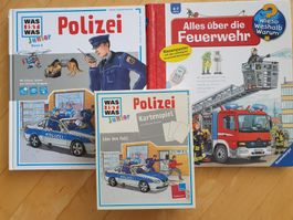 3x Polizei / Feuerwehr (1x Spiel und 2x Buch)
