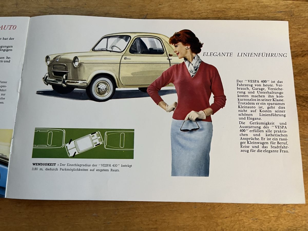 Piaggio Documents: Vespa Piaggio 400 Prospekt – Neuf (Voir description) à Thun par Cpia 5