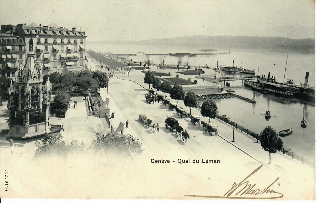 Cartoline postali: Genève - Quai du Léman 1901 – Usato da Hochdorf venduto da Ziegel-16