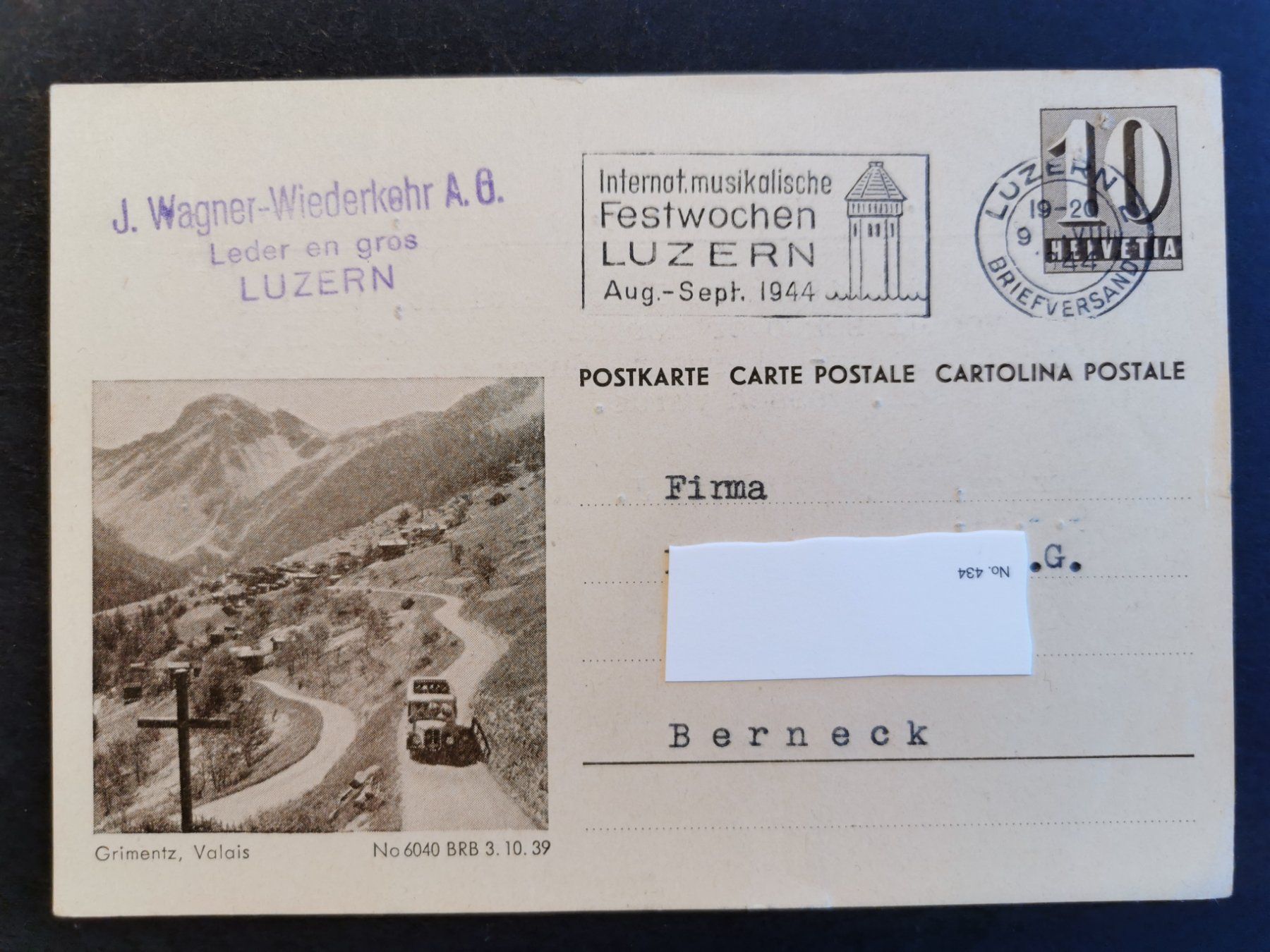 Cartoline postali: Bildpostkarte  Autobus  Wallis  Grimentz  Ansichtskarte  VS – Usato da Rheineck venduto da kat_7gld