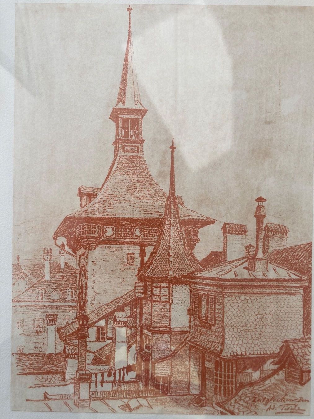 Dipinti: Zytglogge Turm Bern 1908 von Adolf Tièche – Usato da Samstagern venduto da roger039 1