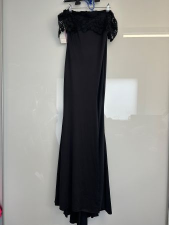 Off the Shoulder Abendkleid Schwarz Gr L NEU