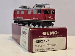 Bemo 1252126, RhB, Ge 4/4 I, rot, 606, Kesch, Digital, Neu