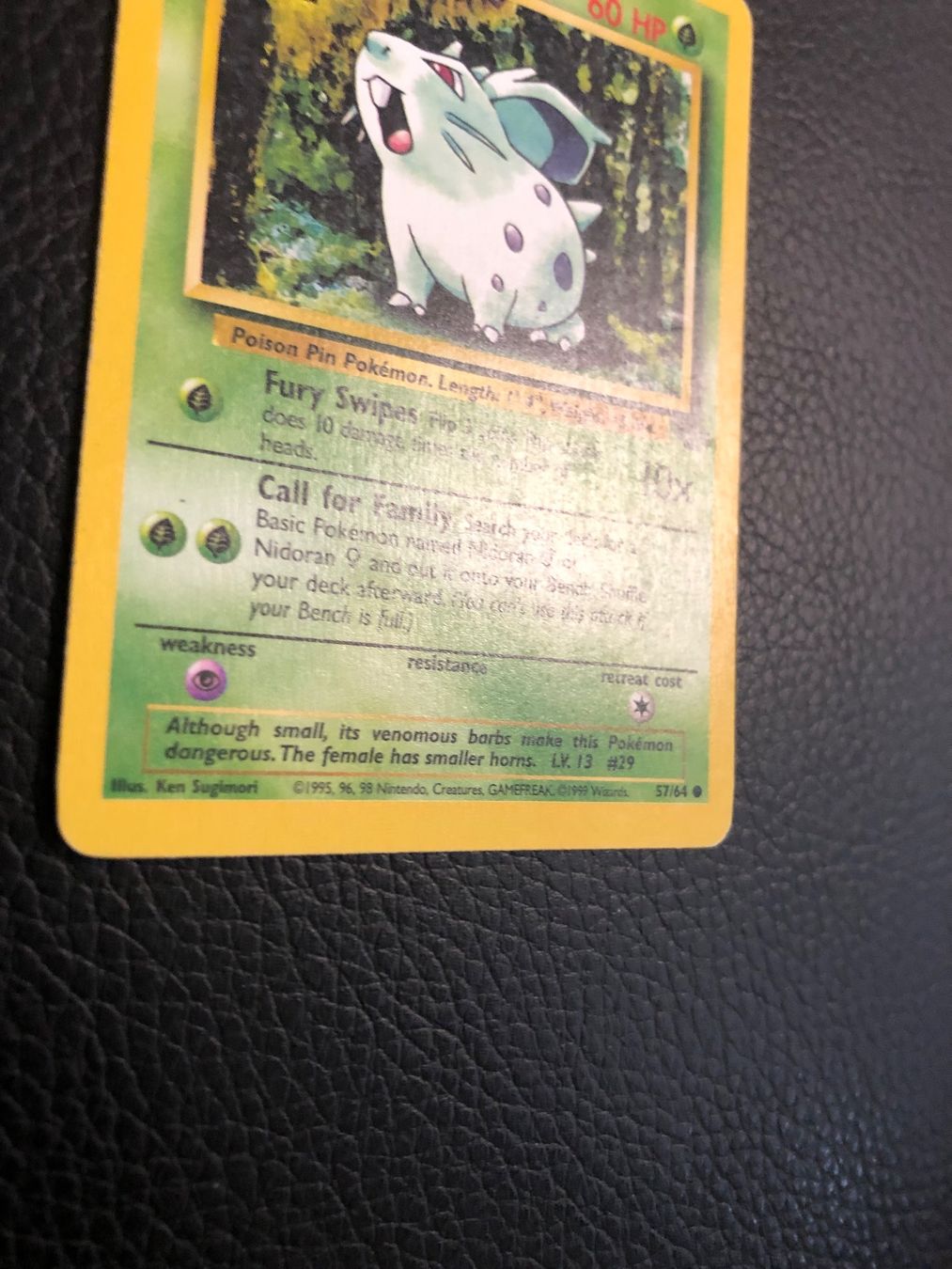 Pokémon Sammelbilder & Trading cards: 1999 Jungle Nidoran 57/64 Ab 1 – Gebraucht aus Paradiso von Pkmn10 2