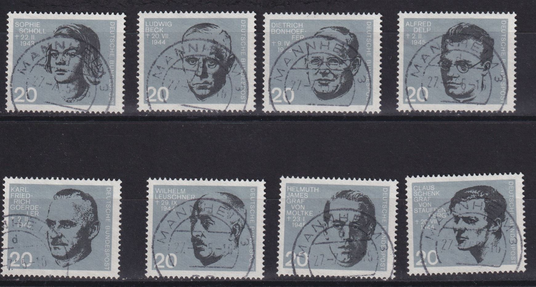 Tutti i francobolli: BRD, Mi 431-438 ⊙ – Usato da Langenthal venduto da 1195