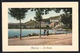 AK Montreux, Les Quais, 1917
