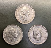 3 x 5 Rappen 1969 vz-unz