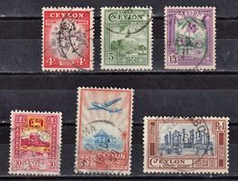 Ceylon, Mi 359-364 ⊙, KW € 2.00