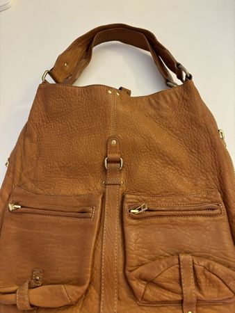 Jerome dreyfuss Ledertasche geräumig Cognacfarben